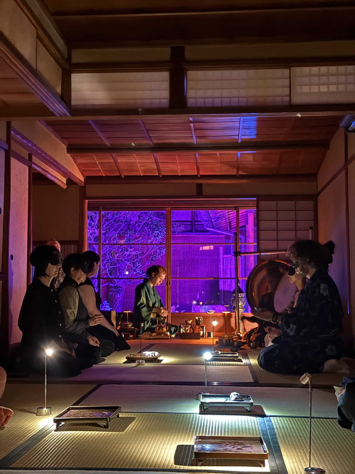A tea art festival in a machiya